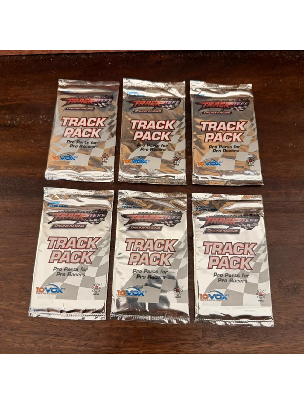 Lot of 6 Sealed Tracksters Online Racing "Track Pack" Booster Packs Vintage